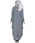Dual Shade Floral Embroidered Kaftan