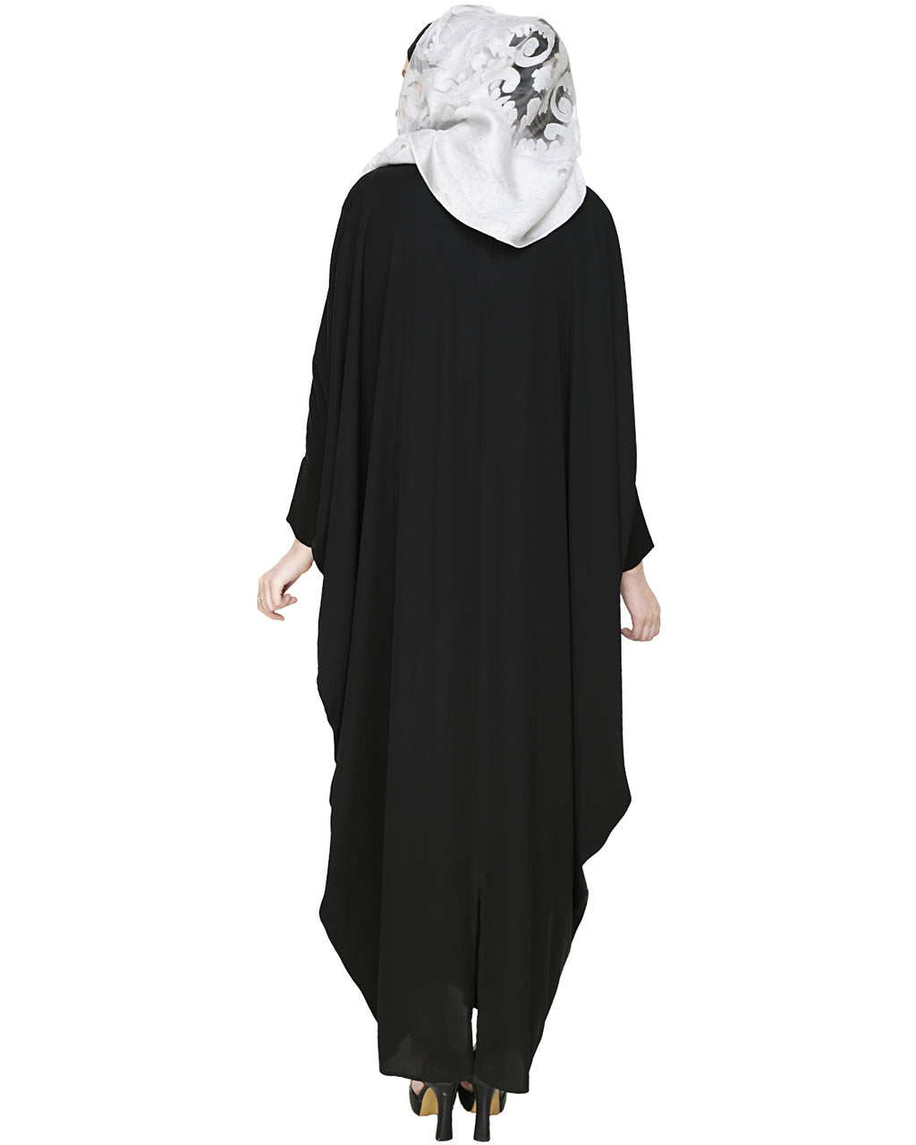 Dual Shade Floral Embroidered Kaftan