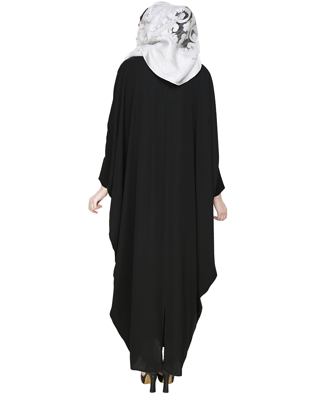 Dual Shade Floral Embroidered Kaftan
