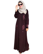 Appealing Floral Embroidery Dubai Style Abaya