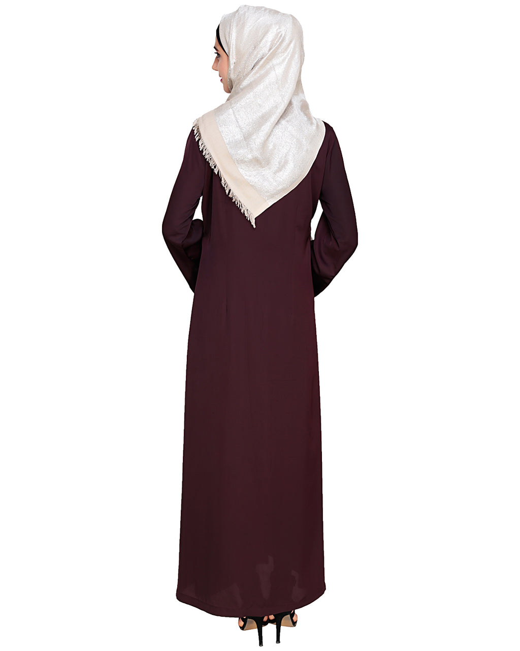 Appealing Floral Embroidery Dubai Style Abaya