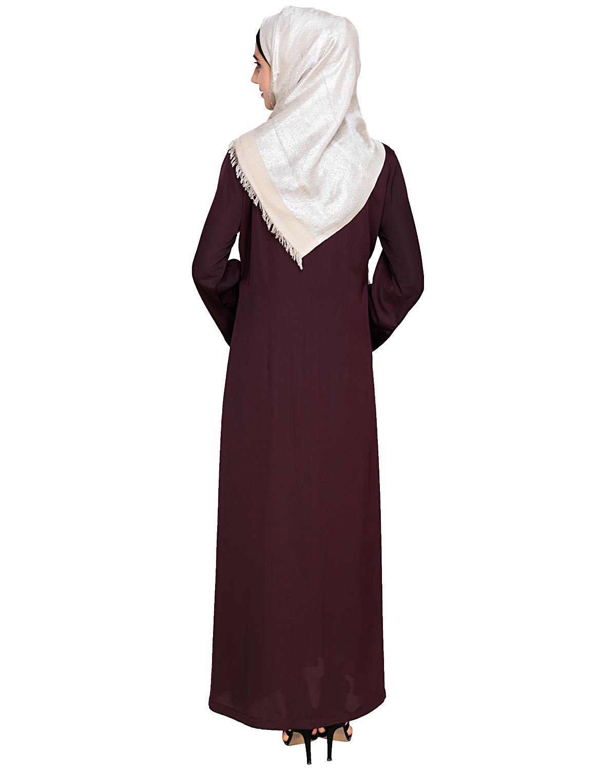 Appealing Floral Embroidery Dubai Style Abaya