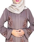 Appealing Floral Embroidery Dubai Style Abaya