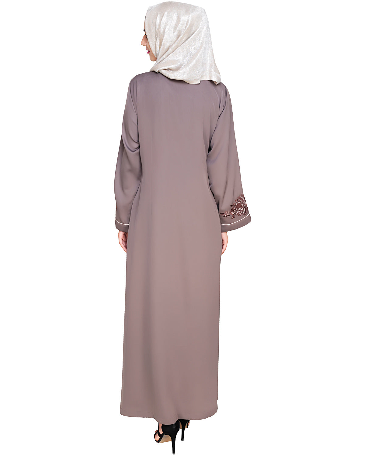 Appealing Floral Embroidery Dubai Style Abaya