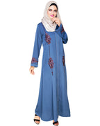 Appealing Floral Embroidery Dubai Style Abaya
