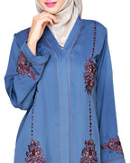 Appealing Floral Embroidery Dubai Style Abaya