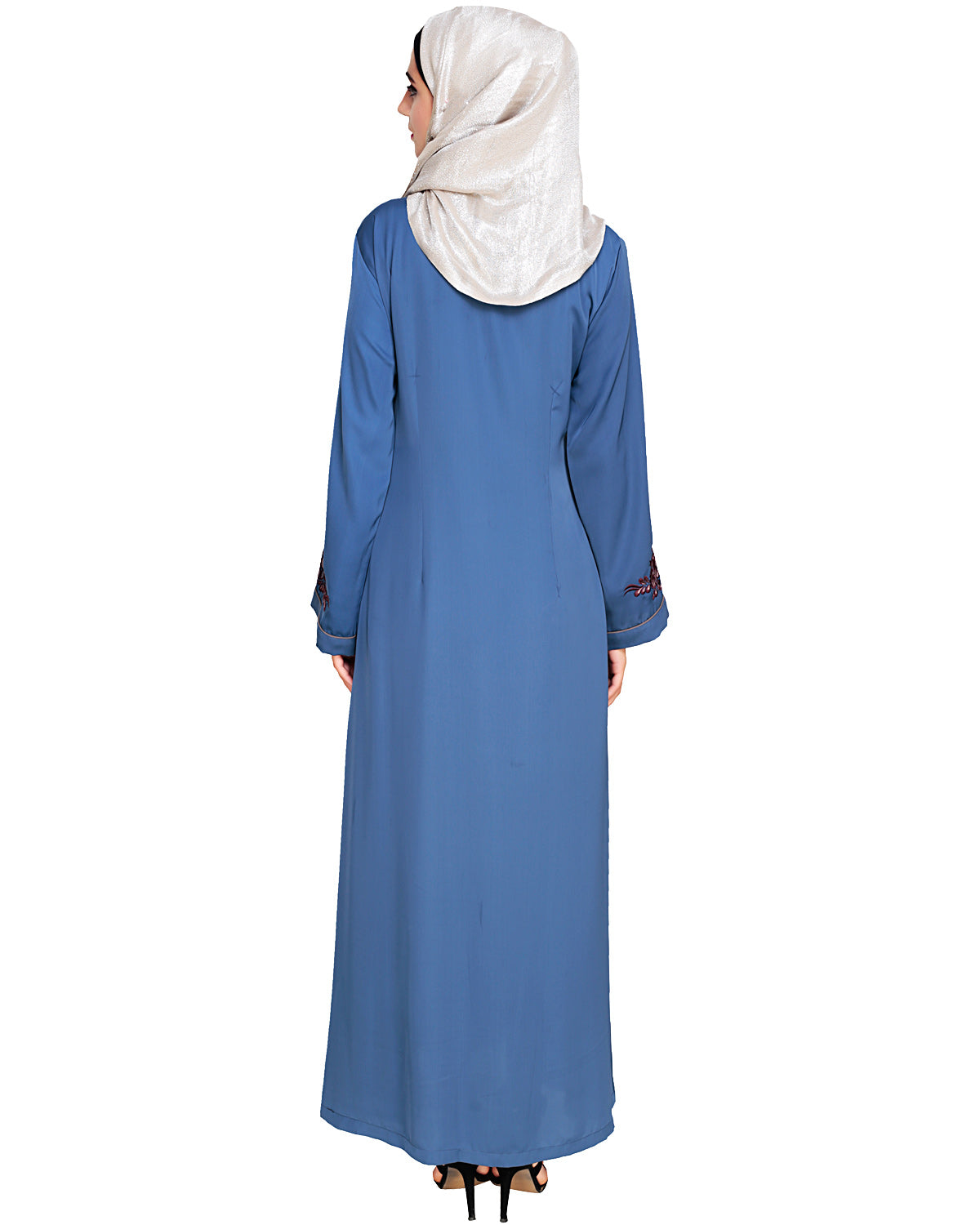 Appealing Floral Embroidery Dubai Style Abaya