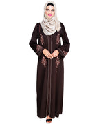 Appealing Floral Embroidery Dubai Style Abaya
