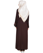Appealing Floral Embroidery Dubai Style Abaya