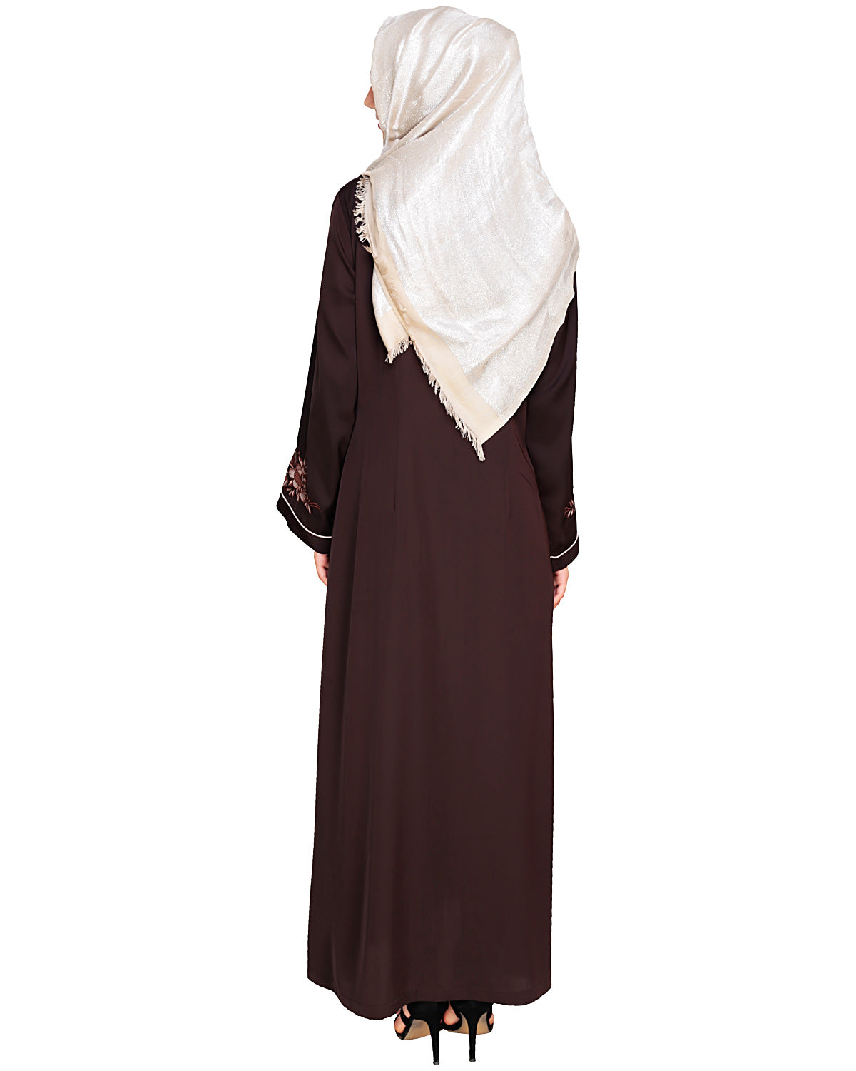 Appealing Floral Embroidery Dubai Style Abaya
