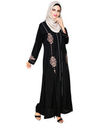 Appealing Floral Embroidery Dubai Style Abaya