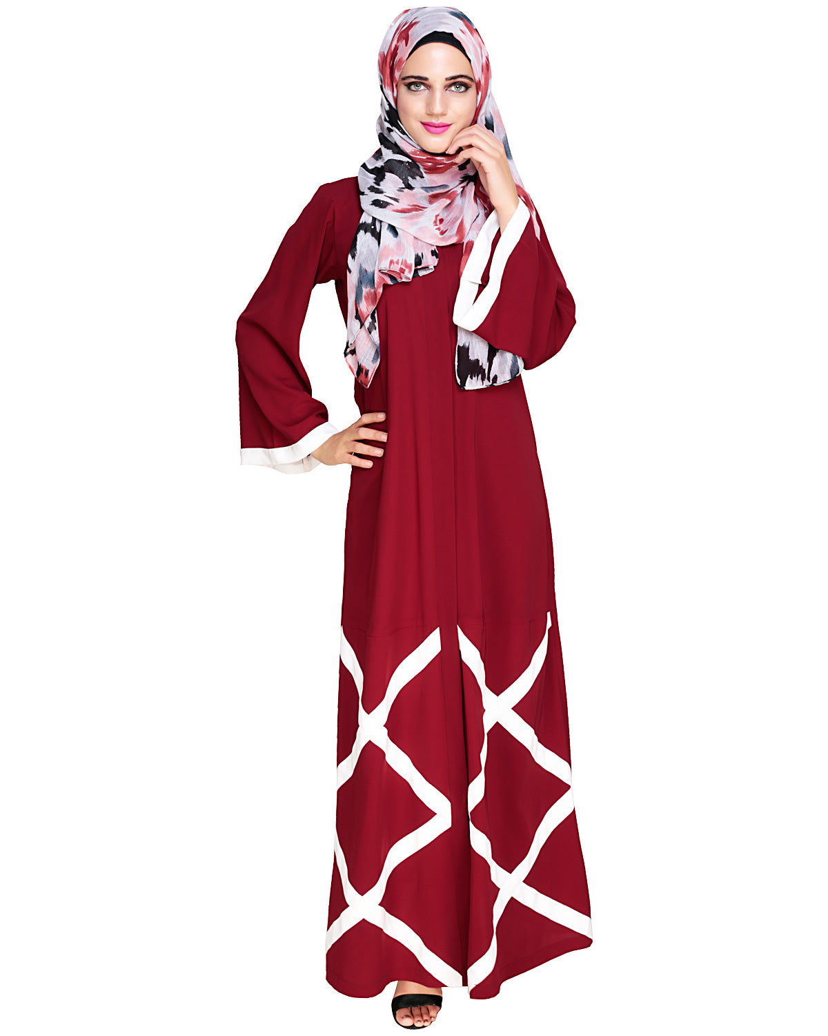 Criss Cross Detailing Abaya
