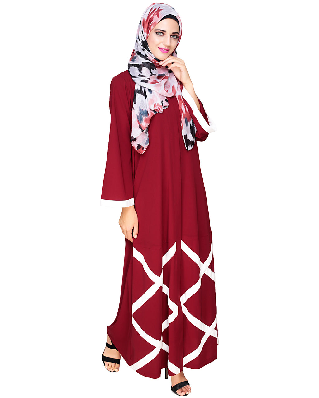 Criss Cross Detailing Abaya