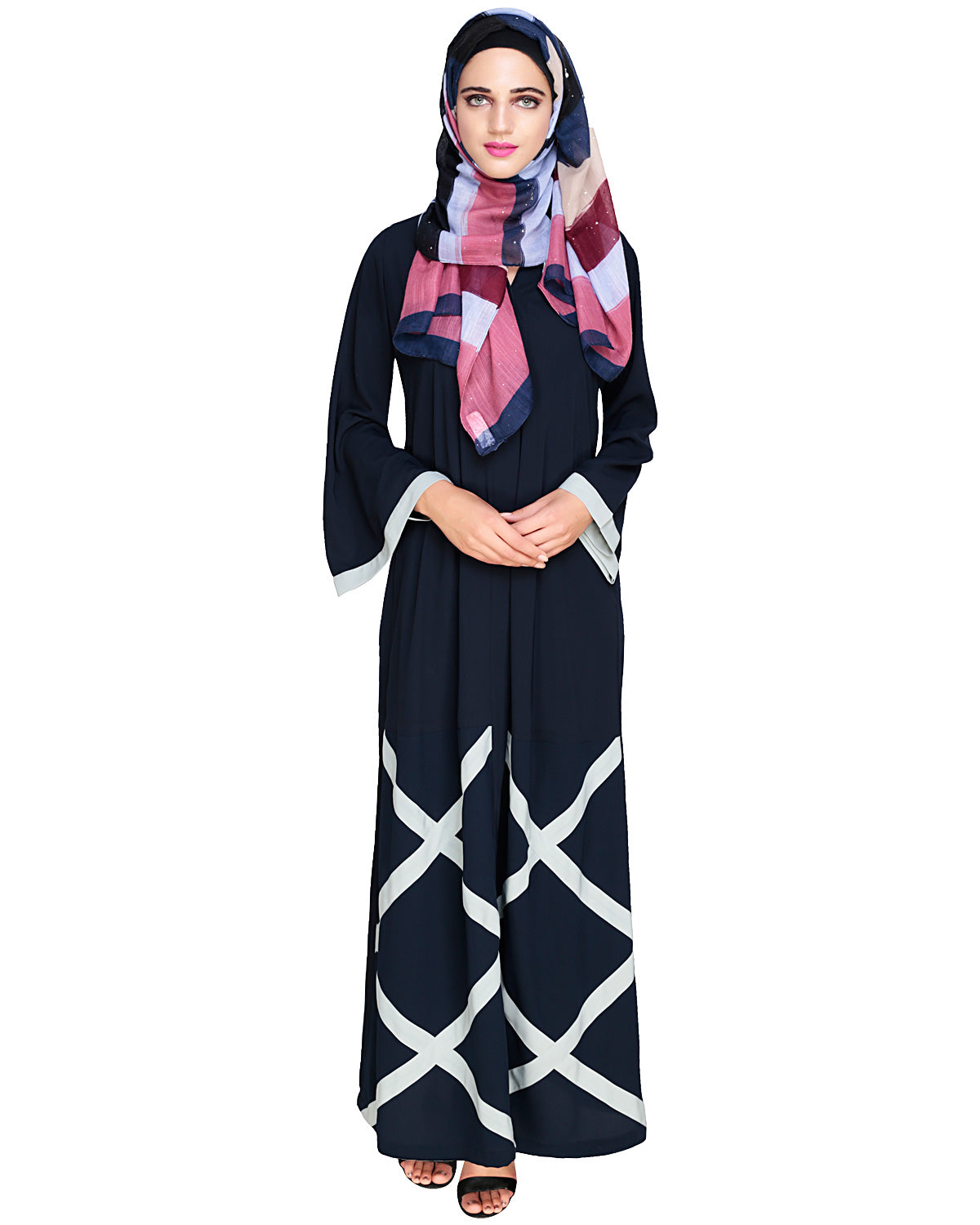 Criss Cross Detailing Abaya