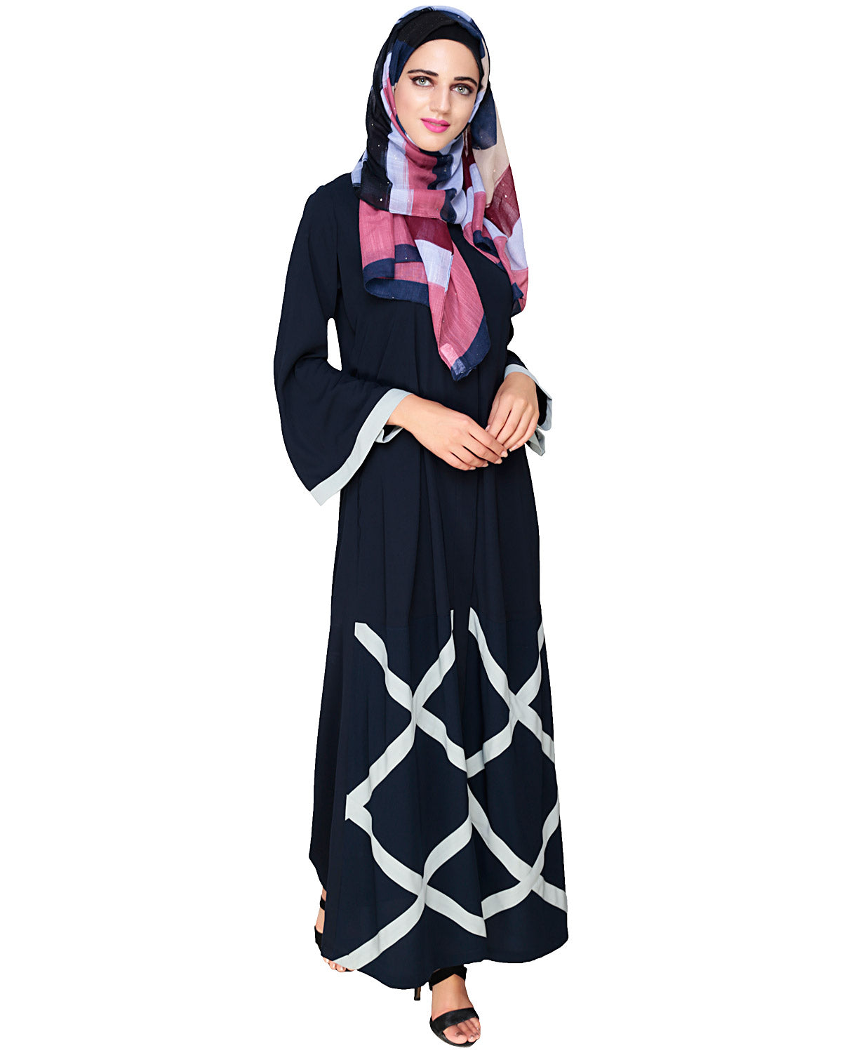 Criss Cross Detailing Abaya