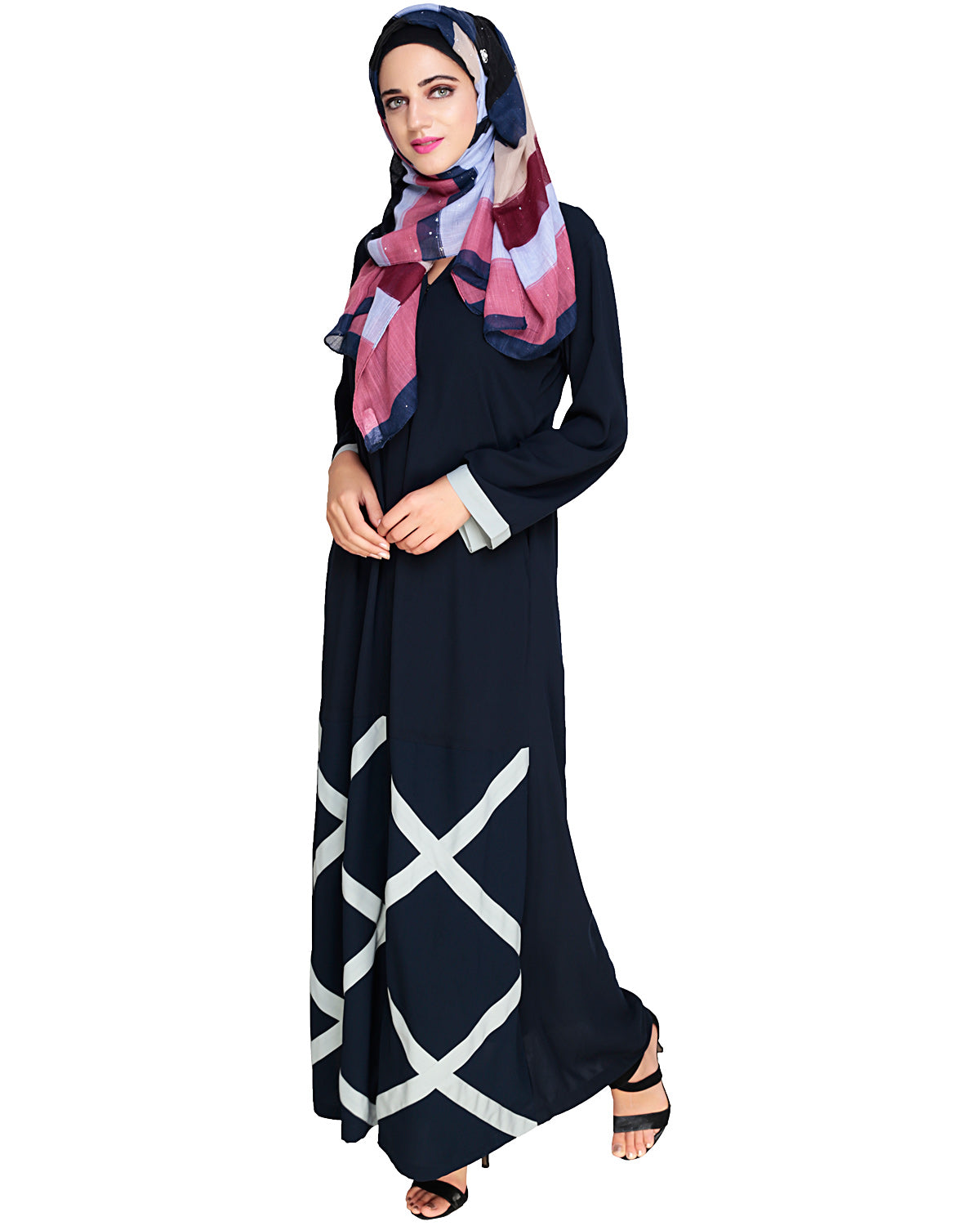 Criss Cross Detailing Abaya