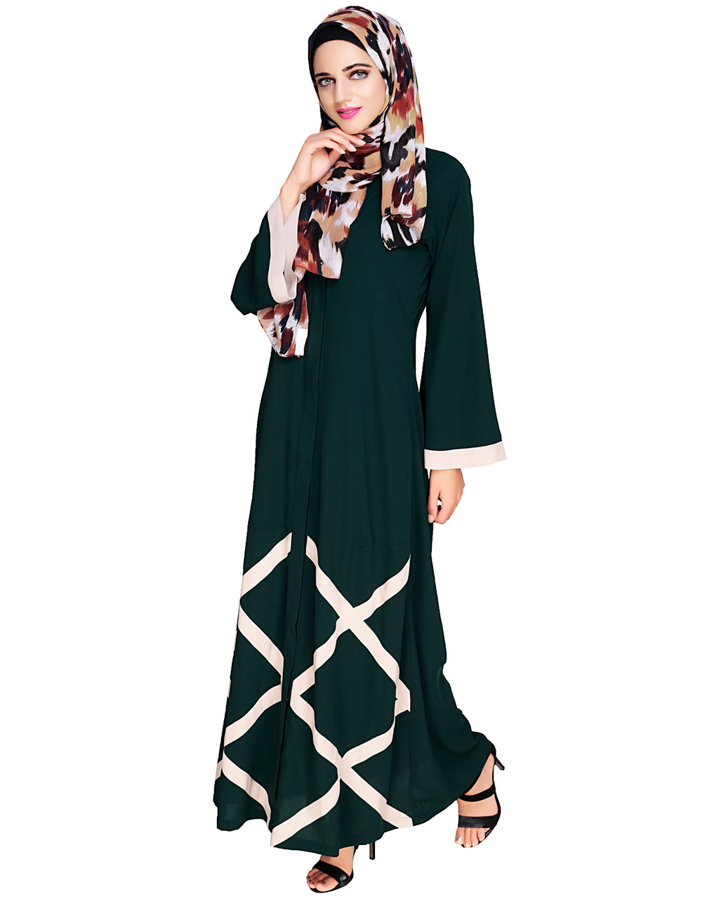 Criss Cross Detailing Abaya