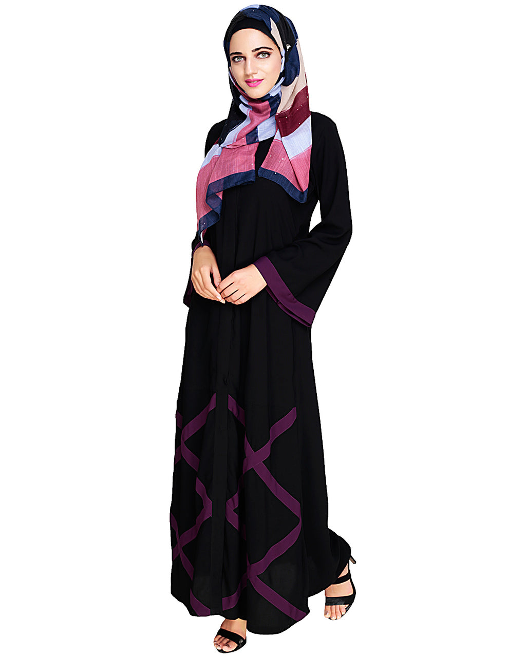 Criss Cross Detailing Abaya