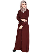 Metallic Zip Abaya
