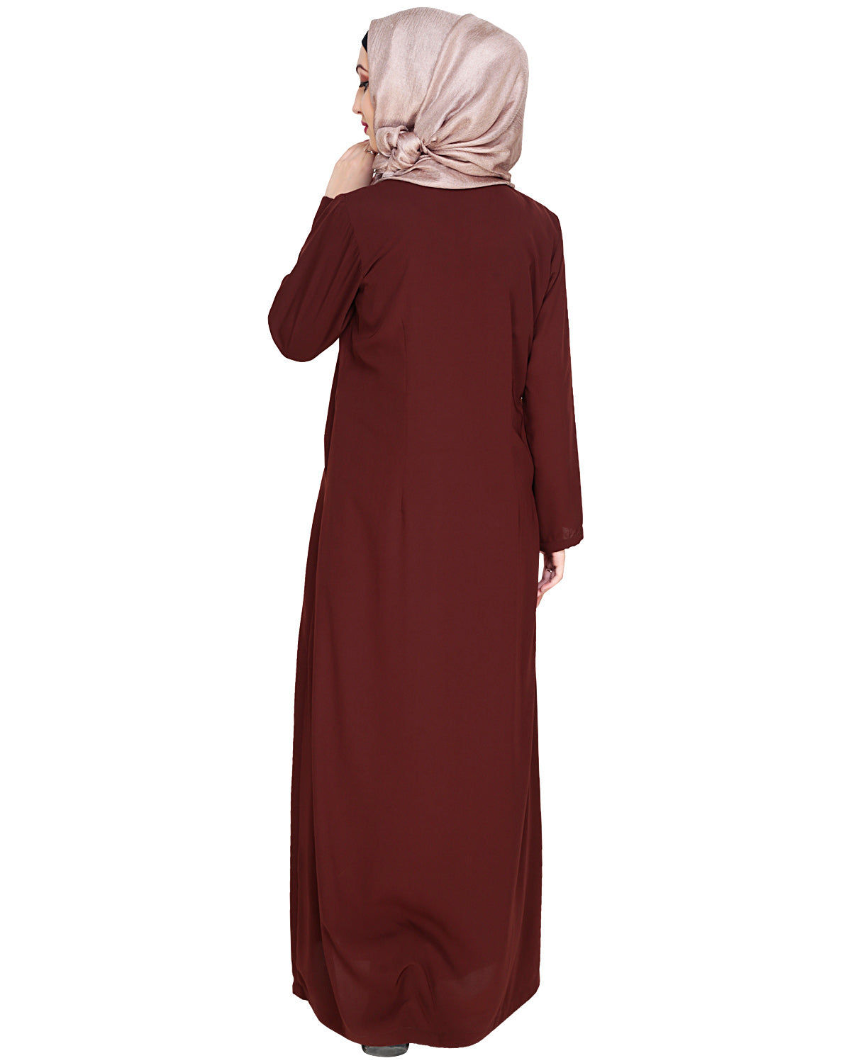 Metallic Zip Abaya