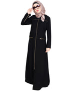 Metallic Zip Abaya