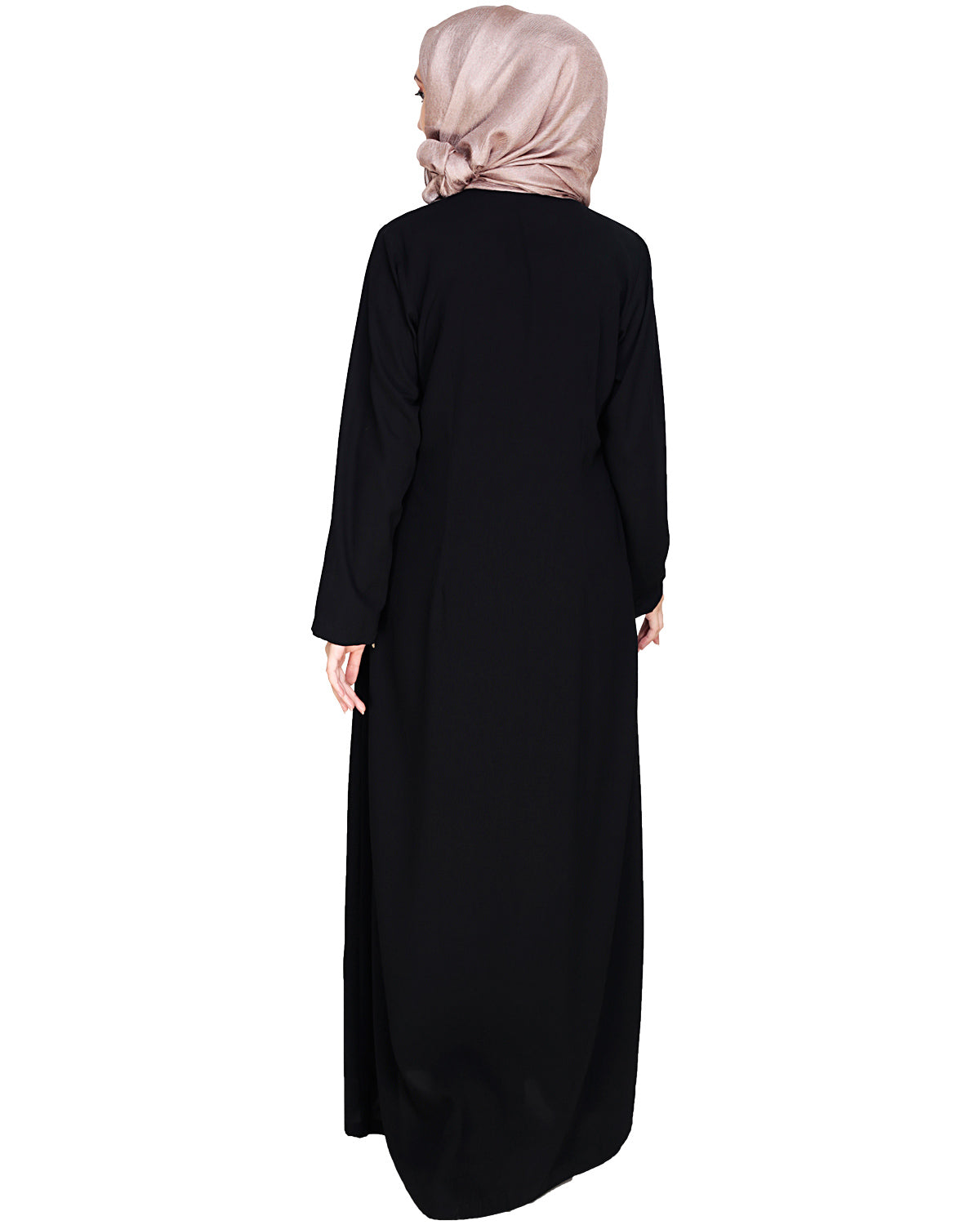 Metallic Zip Abaya