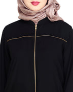Metallic Zip Abaya