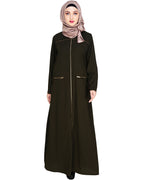 Metallic Zip Abaya