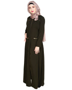 Metallic Zip Abaya
