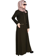 Metallic Zip Abaya