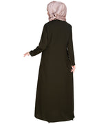 Metallic Zip Abaya