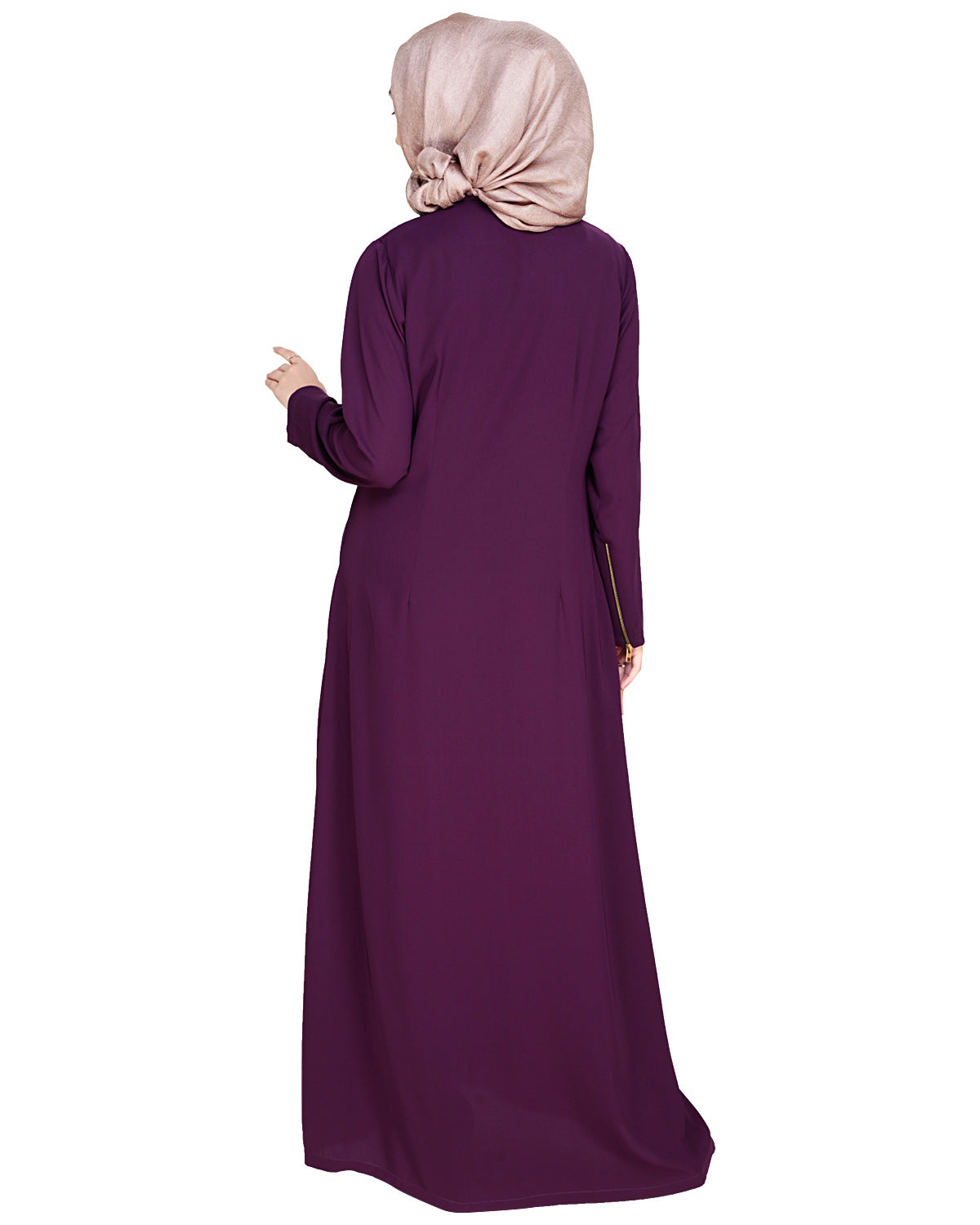 Metallic Zip Abaya