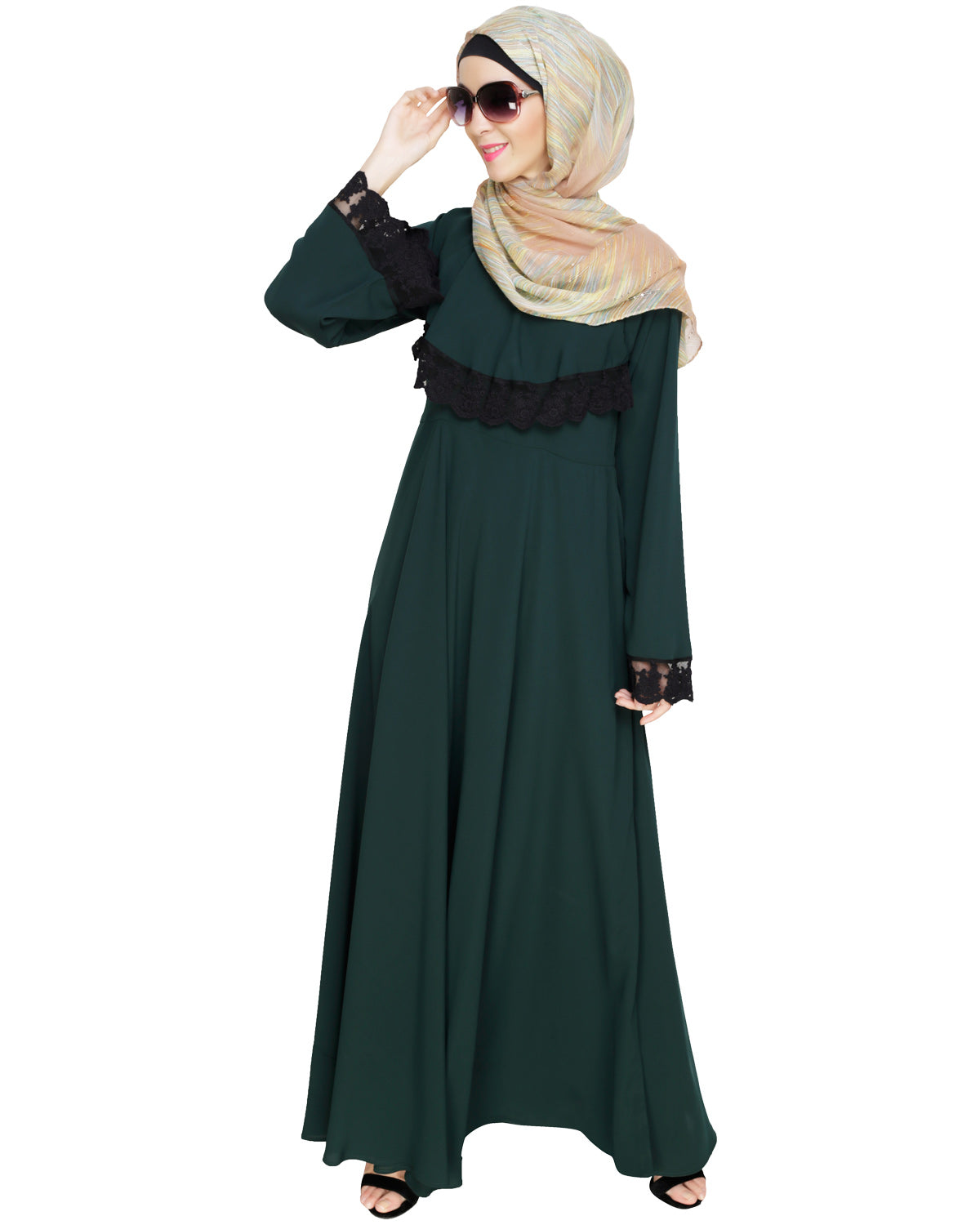 Flouncy Laced Abaya