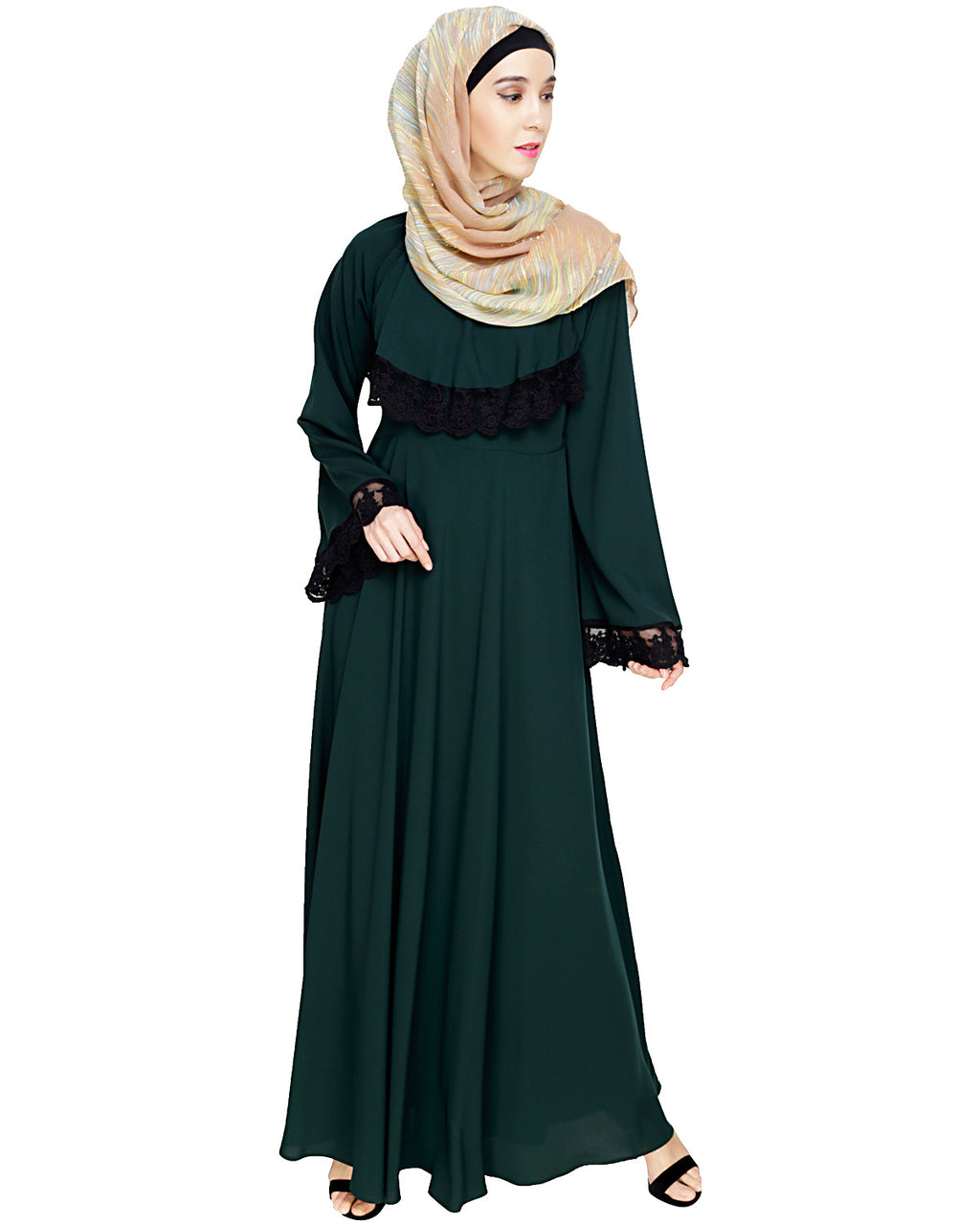Flouncy Laced Abaya