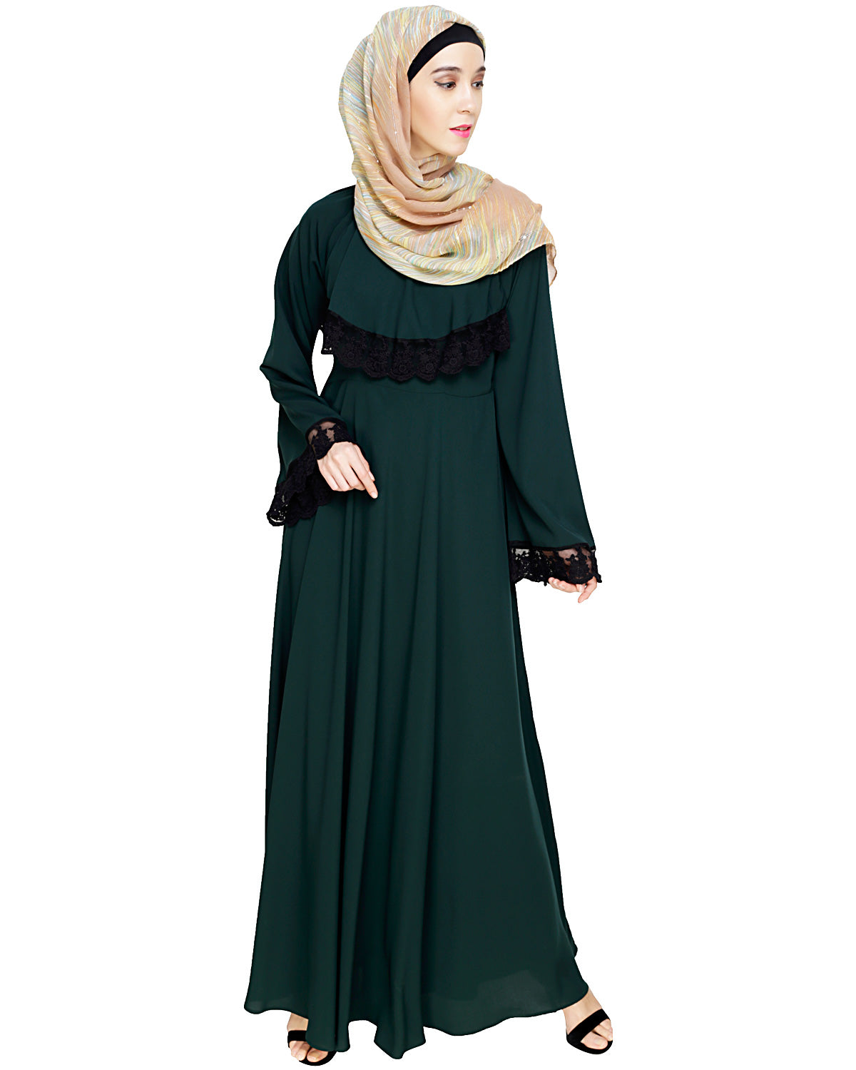 Flouncy Laced Abaya