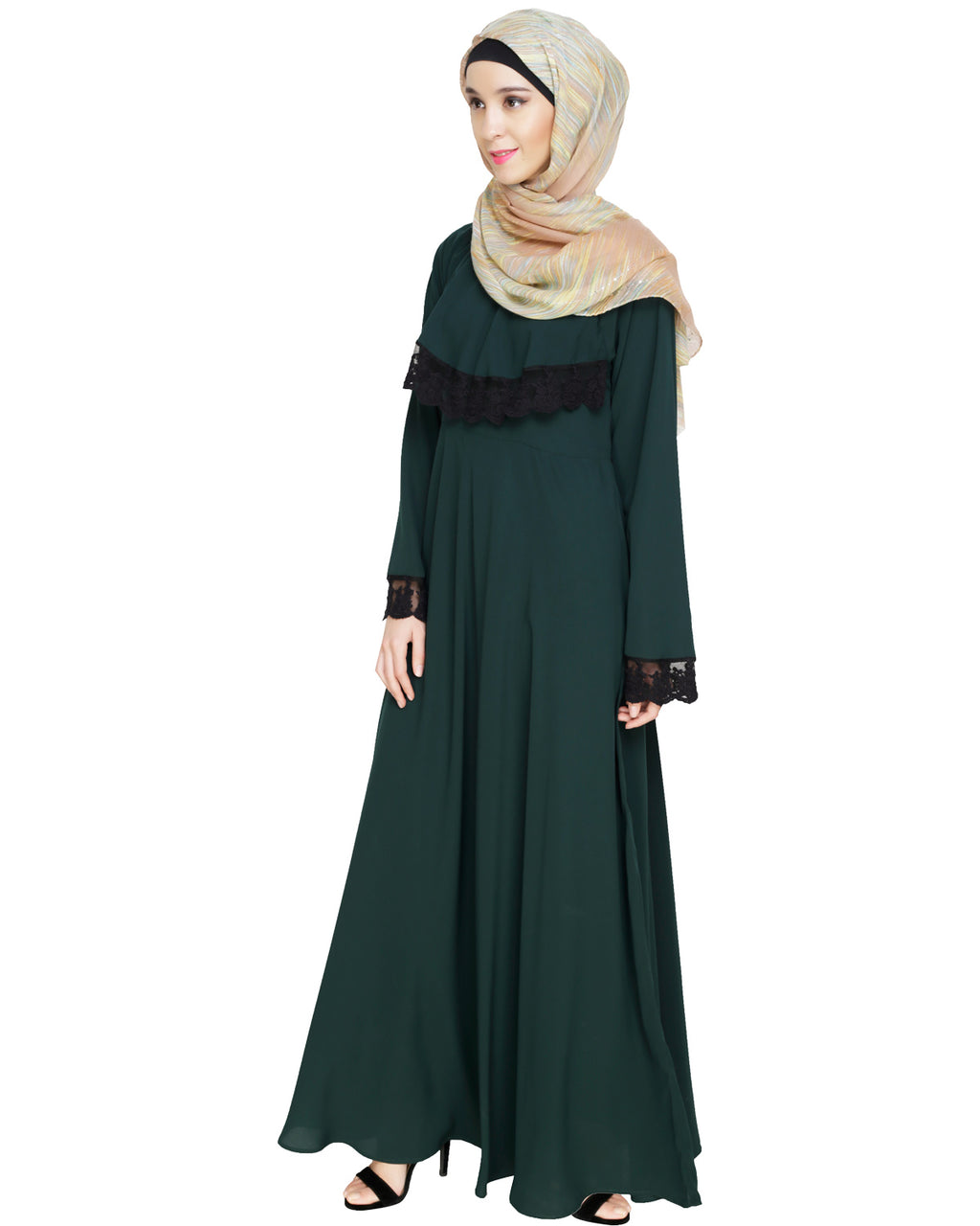 Flouncy Laced Abaya