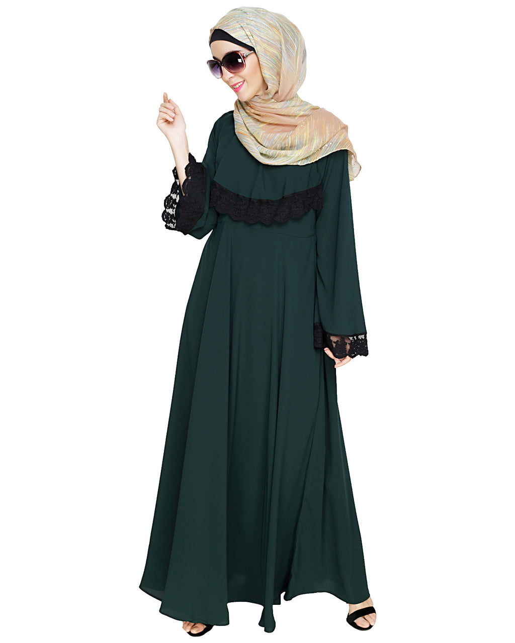 Flouncy Laced Abaya