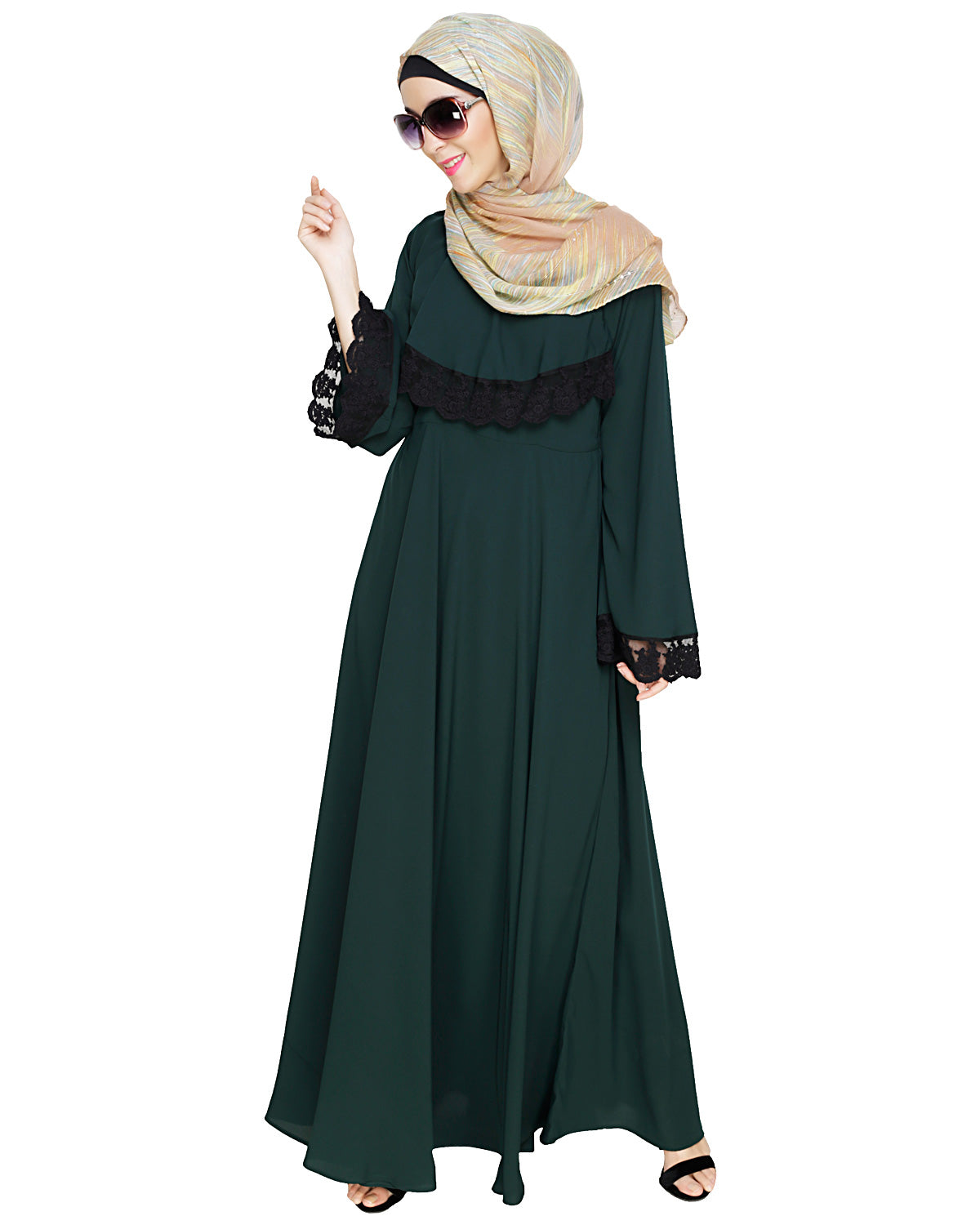 Flouncy Laced Abaya