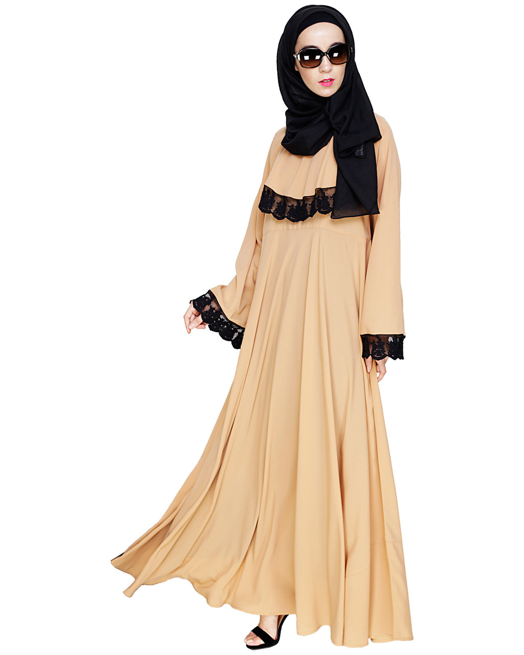 Flouncy Laced Abaya