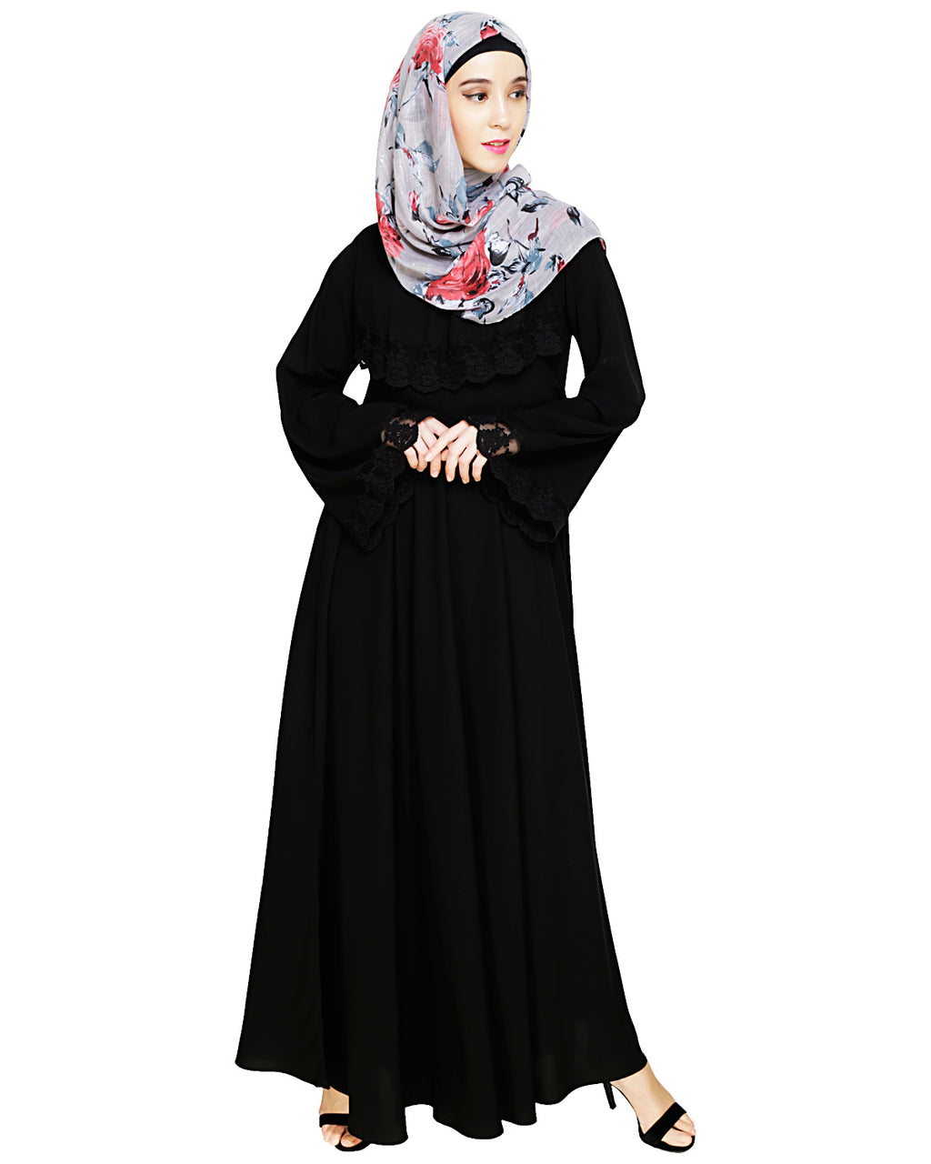 Flouncy Laced Abaya