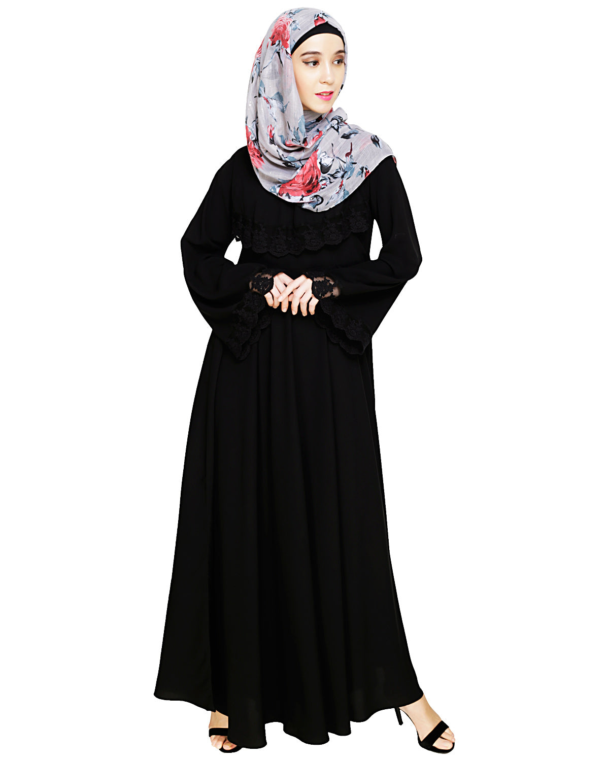 Flouncy Laced Abaya