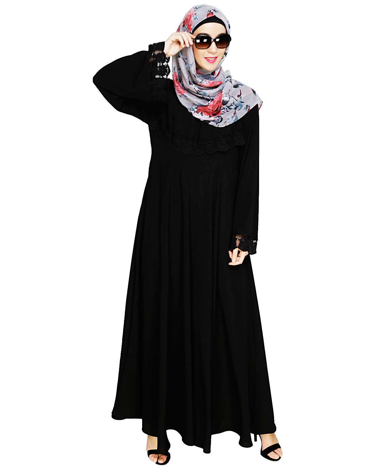 Flouncy Laced Abaya