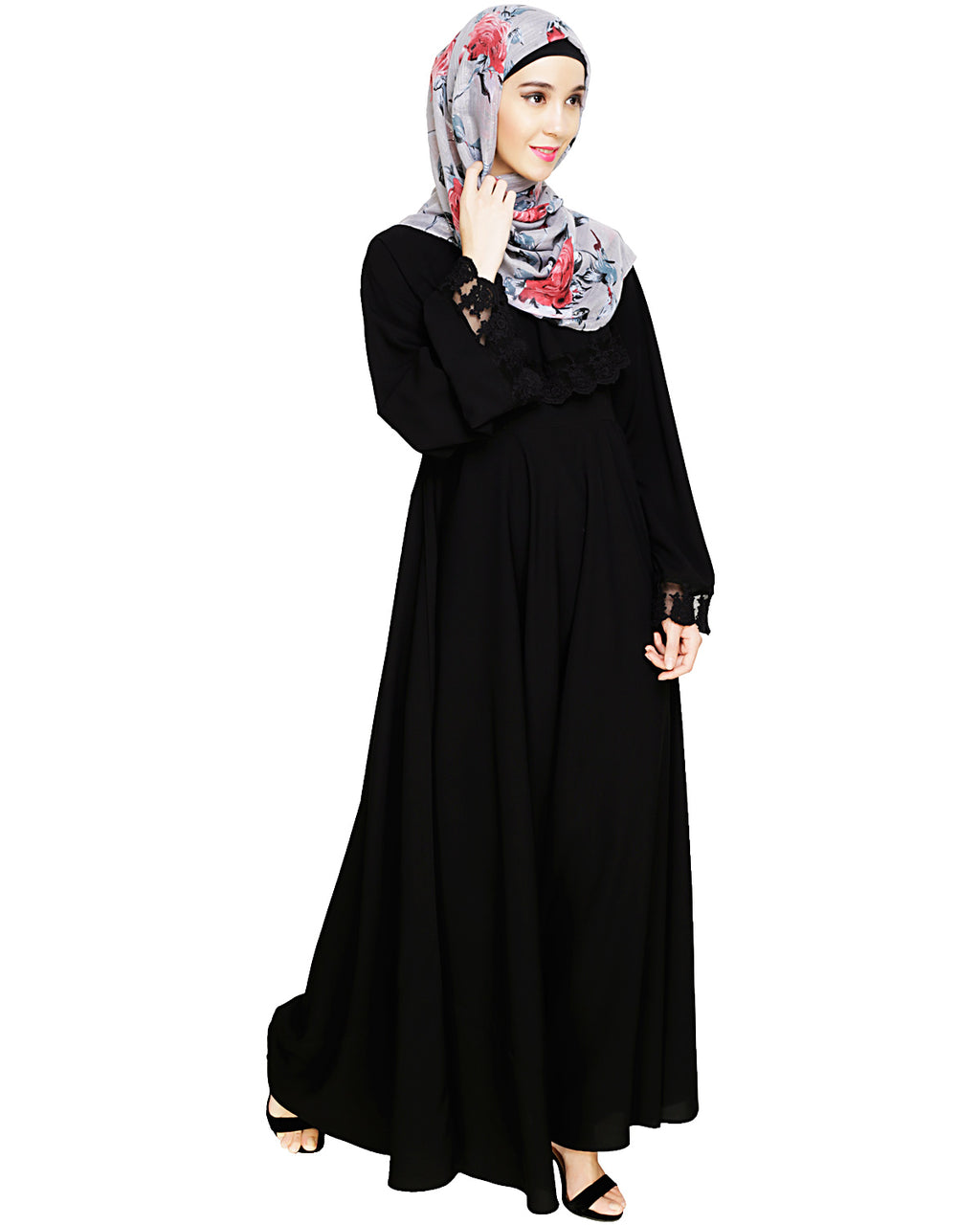 Flouncy Laced Abaya