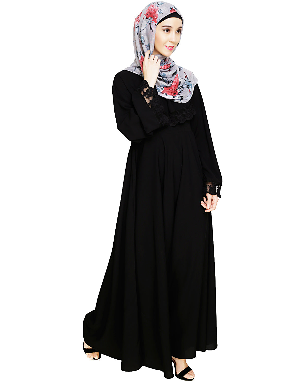 Flouncy Laced Abaya