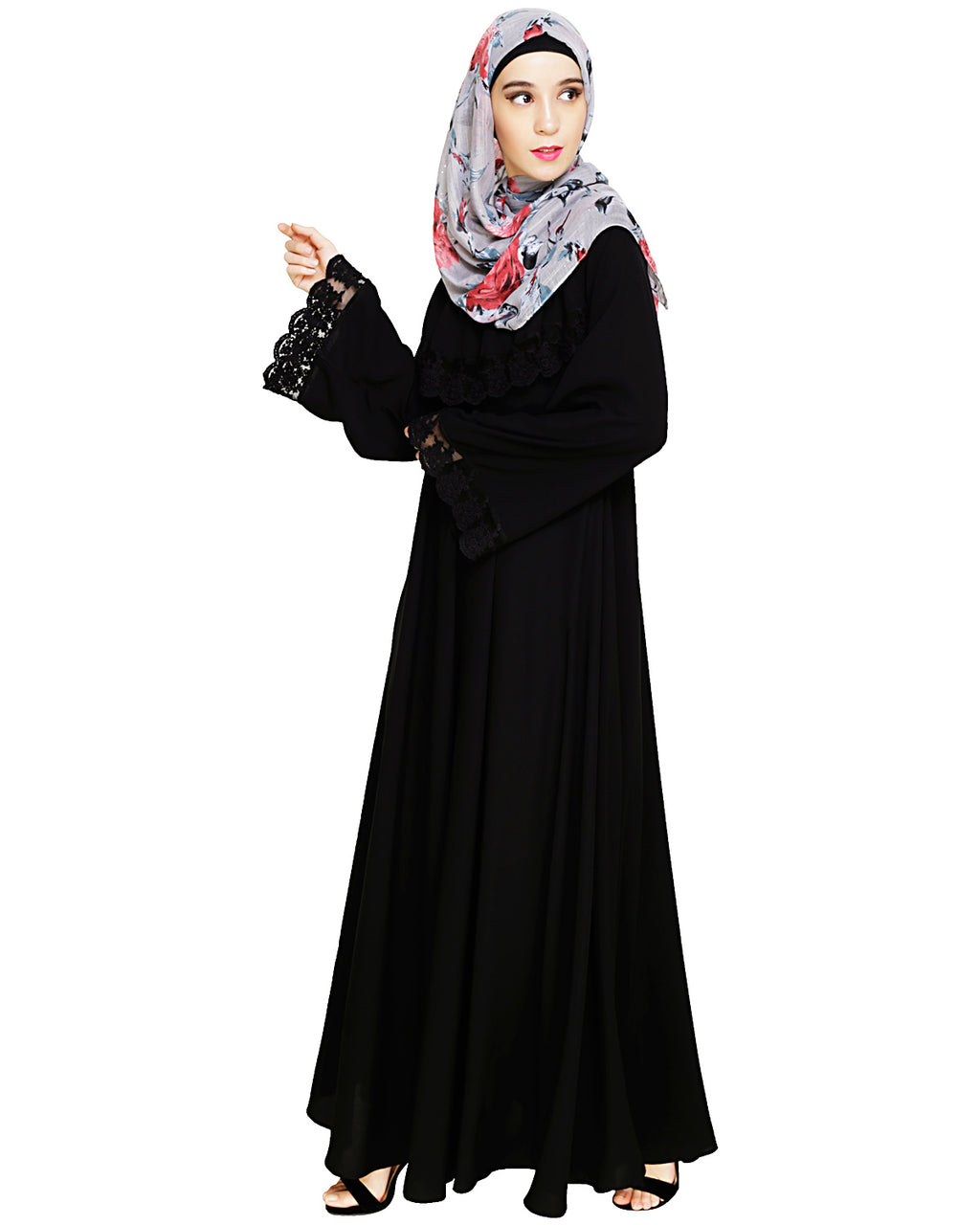 Flouncy Laced Abaya
