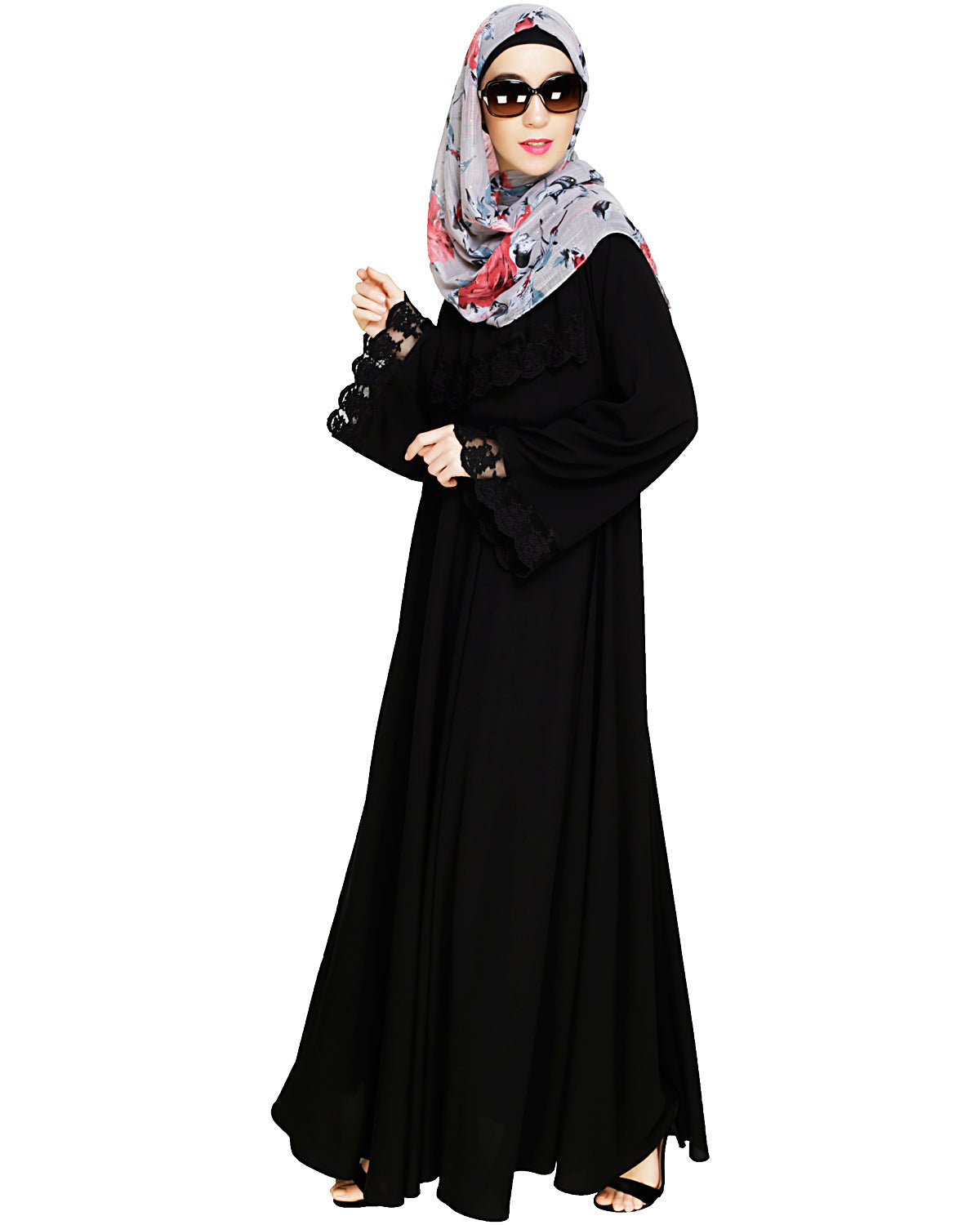 Flouncy Laced Abaya