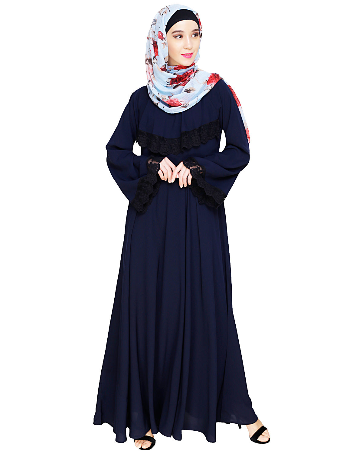 Flouncy Laced Abaya