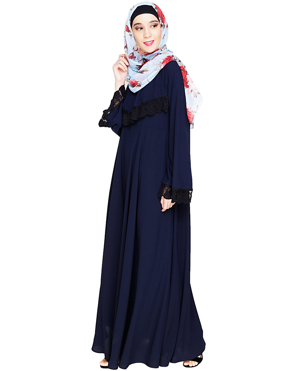Flouncy Laced Abaya