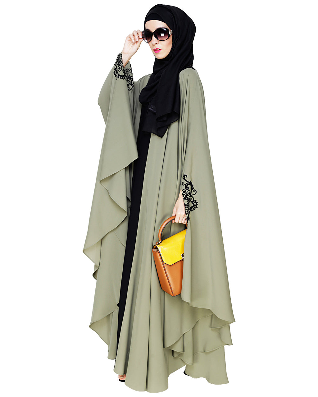 Delicate Embroidered Irani Kaftan