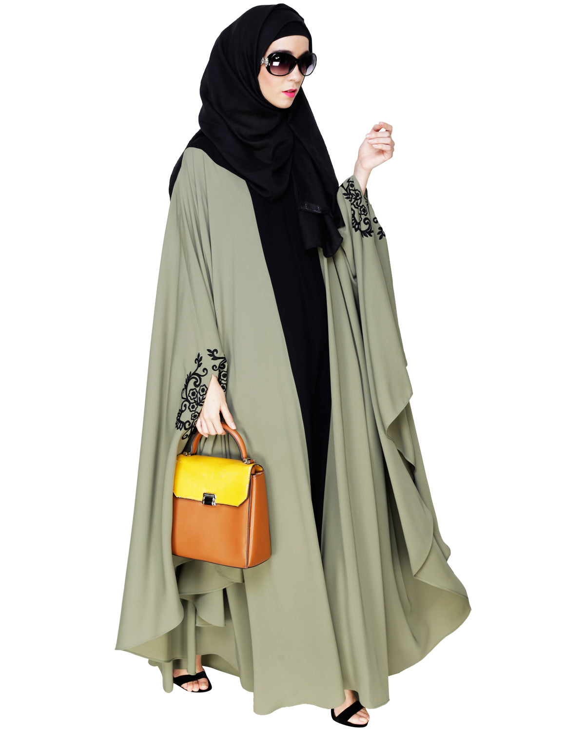 Delicate Embroidered Irani Kaftan